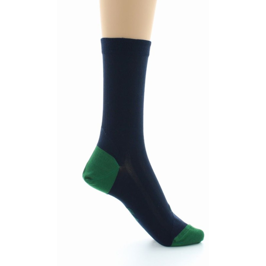 Femme BERTHE AUX GRANDS PIEDS Chaussettes | Chaussettes En Soie Marine