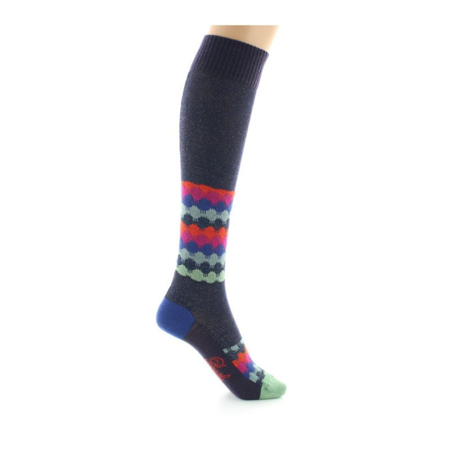 Femme BERTHE AUX GRANDS PIEDS Chaussettes Hautes | Chaussettes Hautes Ondulations Colorees