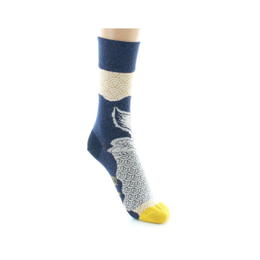 Femme BERTHE AUX GRANDS PIEDS Chaussettes | Chaussettes Femme Vagues Et Baleine