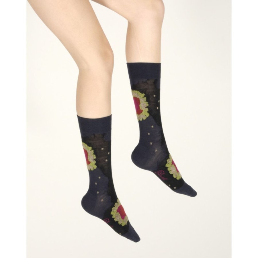 Femme BERTHE AUX GRANDS PIEDS Chaussettes | Chaussettes Femme Laine Peignee Nenuphar