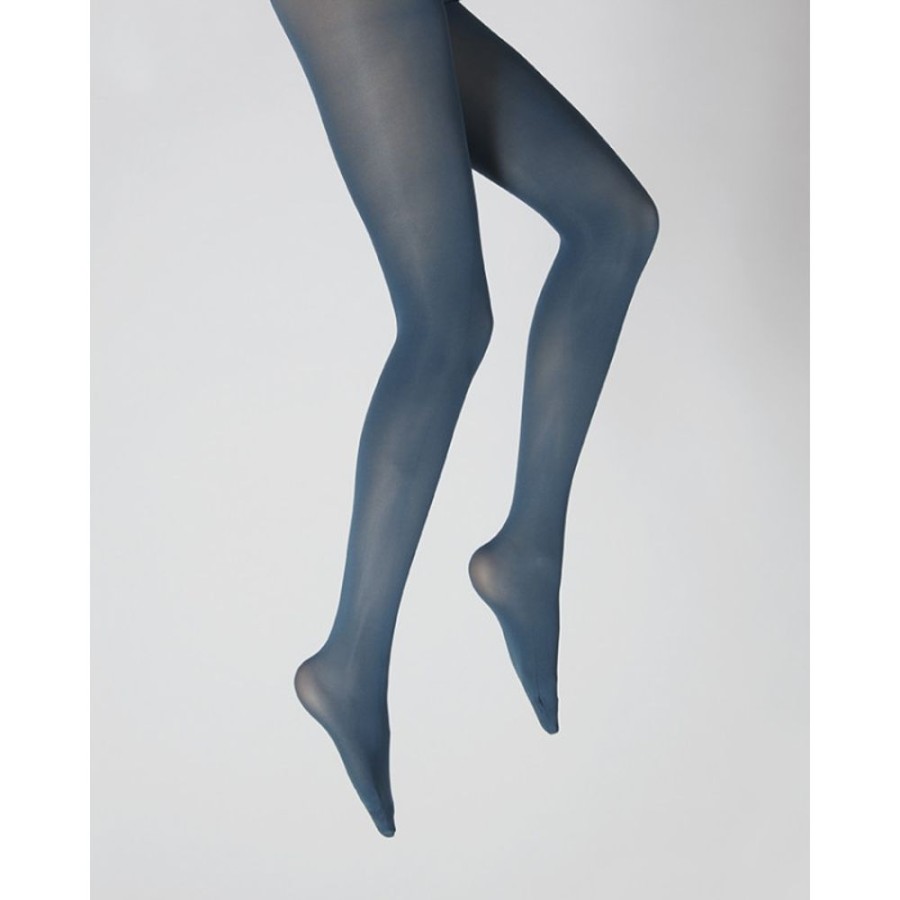 Femme BERTHE AUX GRANDS PIEDS Collants | Collants Semi-Opaques Bleu Petrole