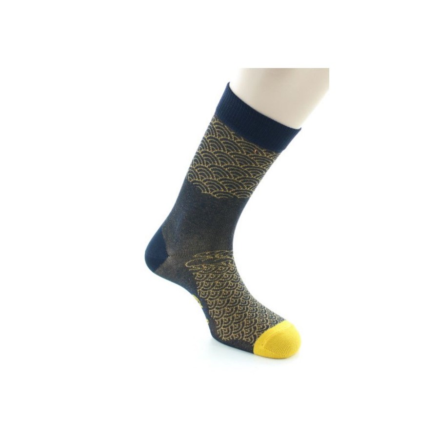 Homme BERTHE AUX GRANDS PIEDS Chaussettes | Chaussettes Homme Vagues Et Baleine