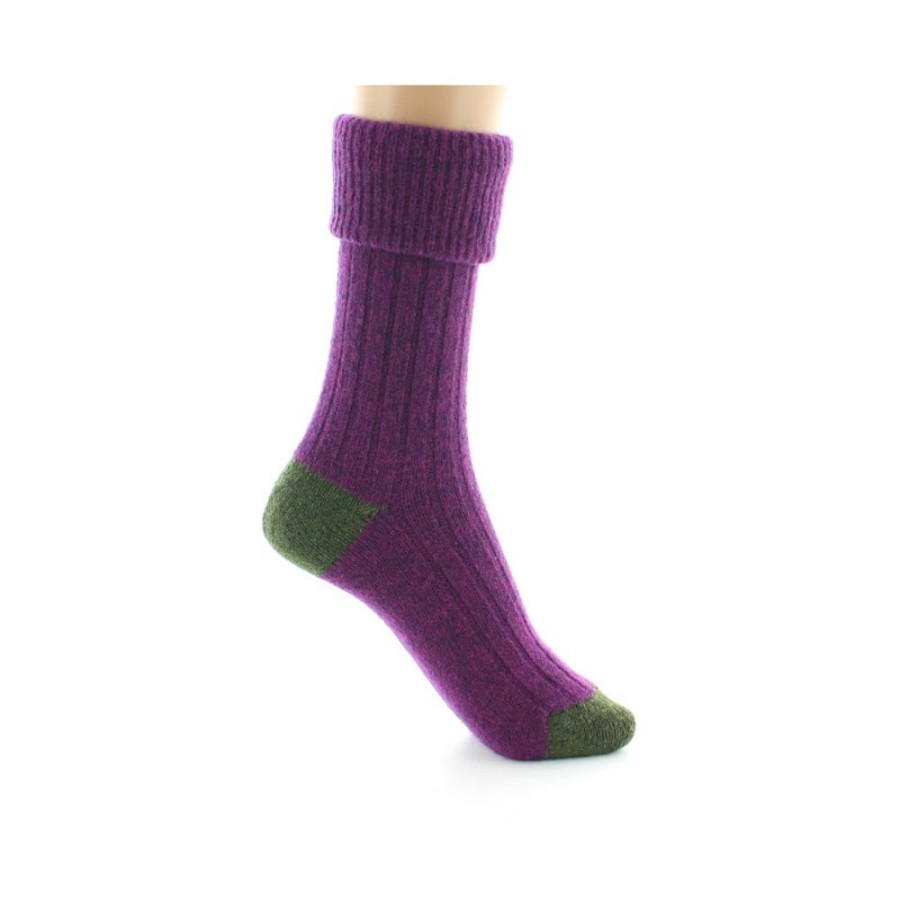 Homme BERTHE AUX GRANDS PIEDS Chaussettes | Chaussettes En Mohair Prune