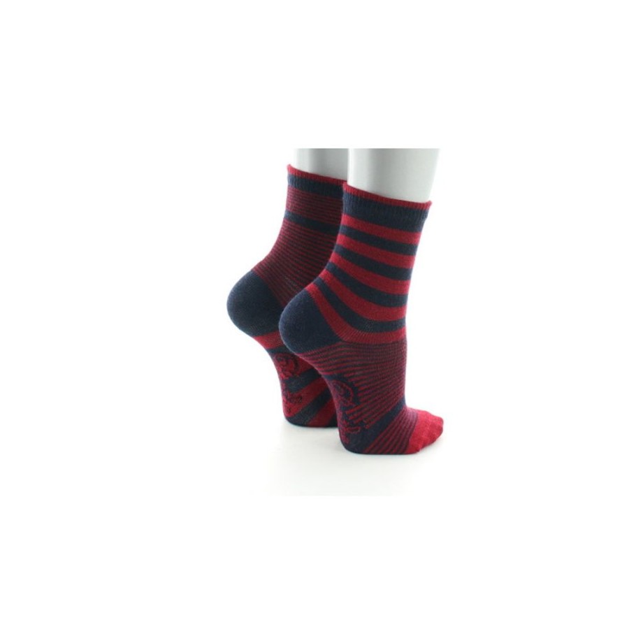 Homme BERTHE AUX GRANDS PIEDS Chaussettes | Chaussettes Rayures Asymetriques Rouges