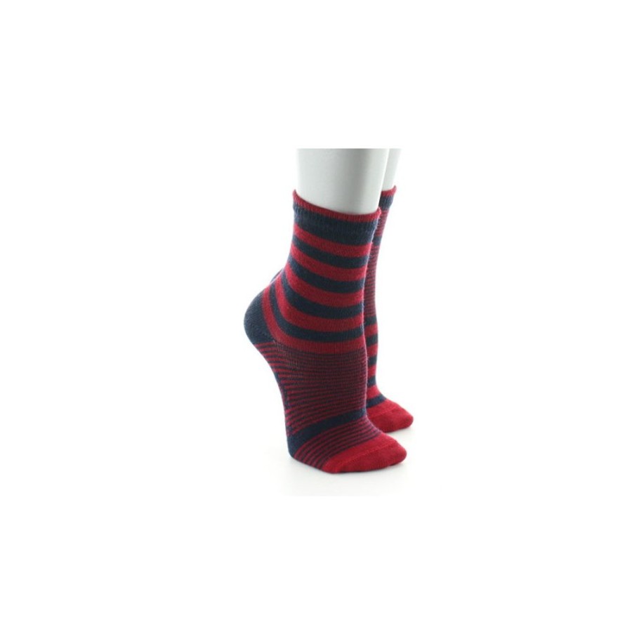 Homme BERTHE AUX GRANDS PIEDS Chaussettes | Chaussettes Rayures Asymetriques Rouges