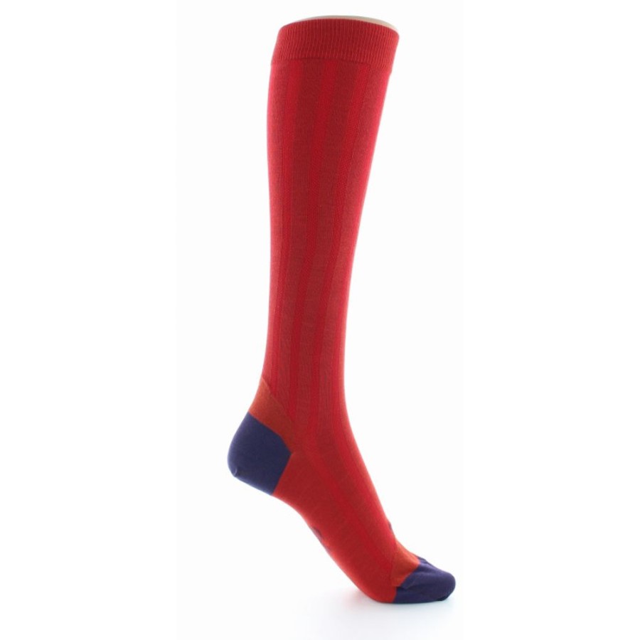 Femme BERTHE AUX GRANDS PIEDS Chaussettes Hautes | Chaussettes Hautes En Soie Orange