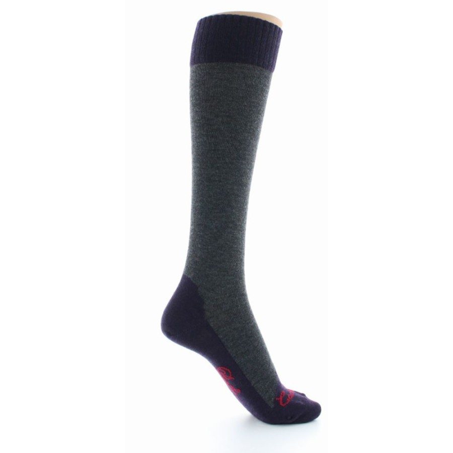 Femme BERTHE AUX GRANDS PIEDS Chaussettes Hautes | Chaussettes Hautes Cachemire Anthracite