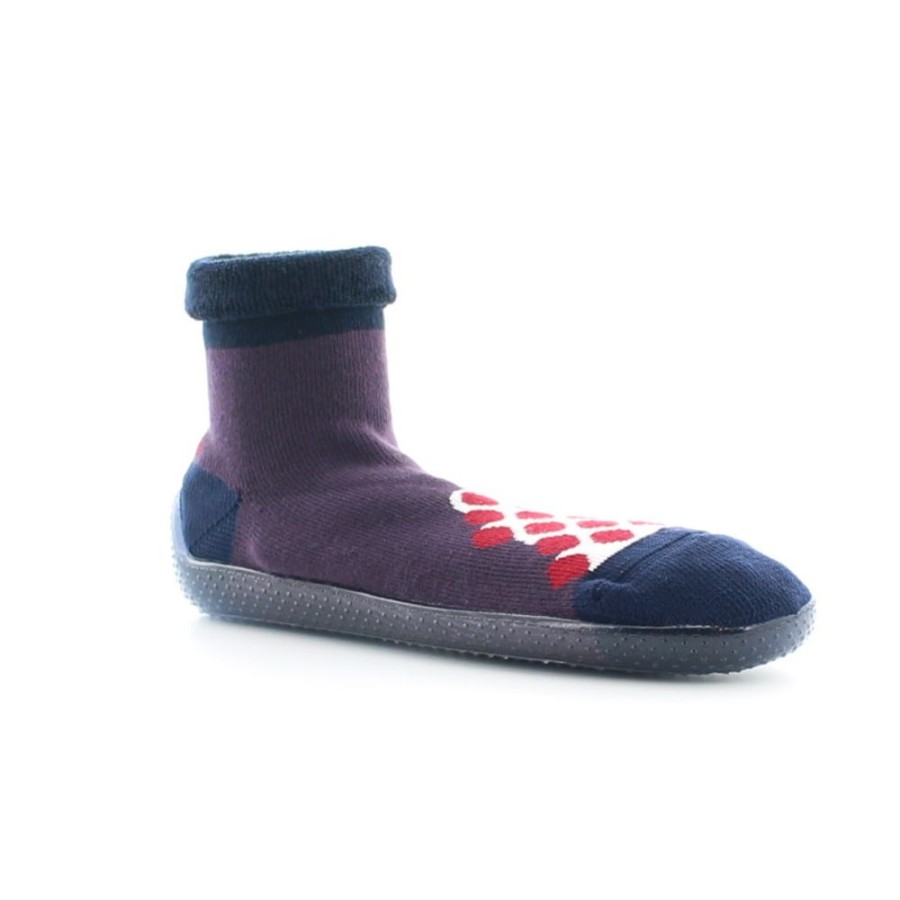 Homme BERTHE AUX GRANDS PIEDS Chaussons Chaussettes | Shoes Pois Rouges - Le Chausson Chaussette !