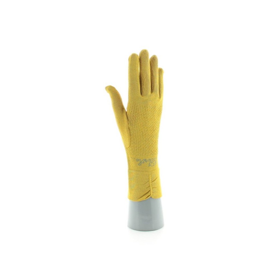 Femme BERTHE AUX GRANDS PIEDS Gants | Gants En Soie Jaune