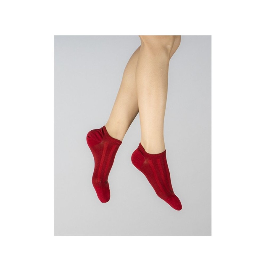 Femme BERTHE AUX GRANDS PIEDS Socquettes | Socquettes Soie Rouge