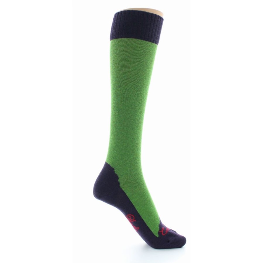 Femme BERTHE AUX GRANDS PIEDS Chaussettes Hautes | Chaussettes Hautes Cachemire Vert