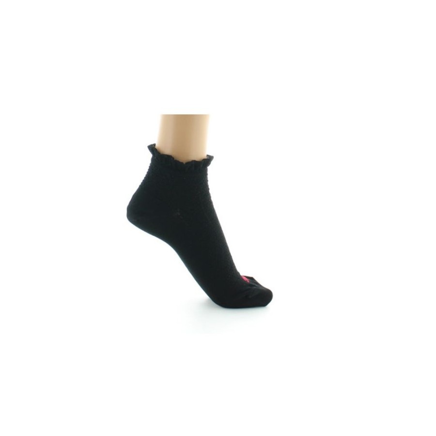 Femme BERTHE AUX GRANDS PIEDS Socquettes | Socquettes Mailles Devorees Noir