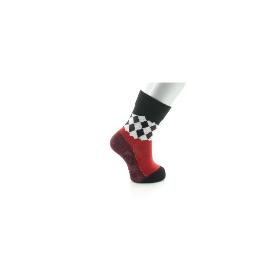 Homme BERTHE AUX GRANDS PIEDS Chaussettes | Chaussettes Damiers Rouges Et Noirs