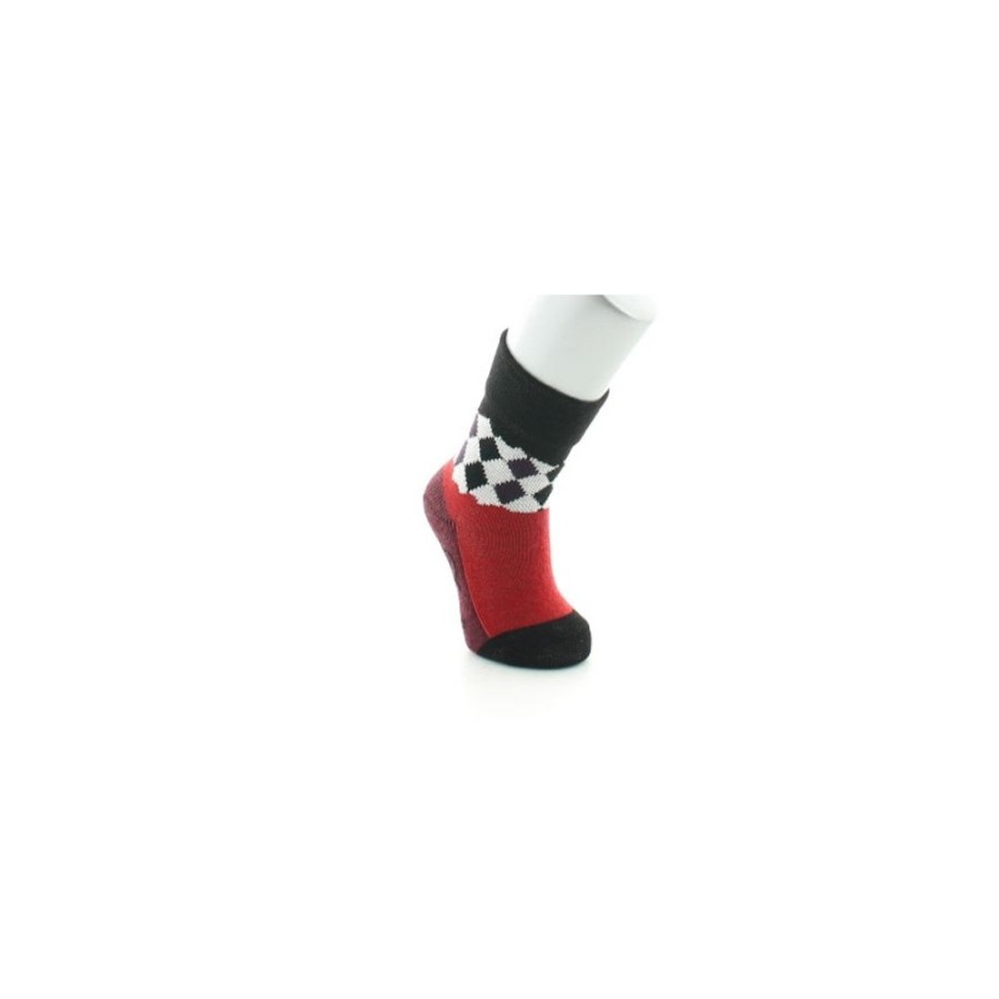 Homme BERTHE AUX GRANDS PIEDS Chaussettes | Chaussettes Damiers Rouges Et Noirs