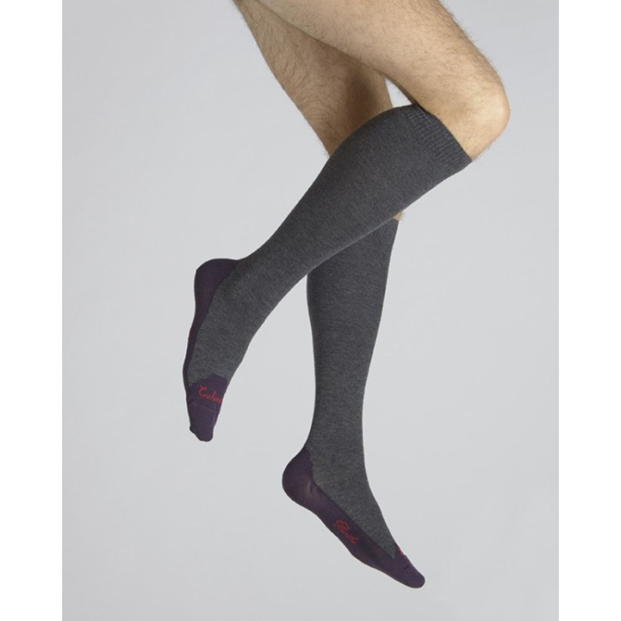 Homme BERTHE AUX GRANDS PIEDS Chaussettes Hautes | Chaussettes Hautes Cachemire Anthracite