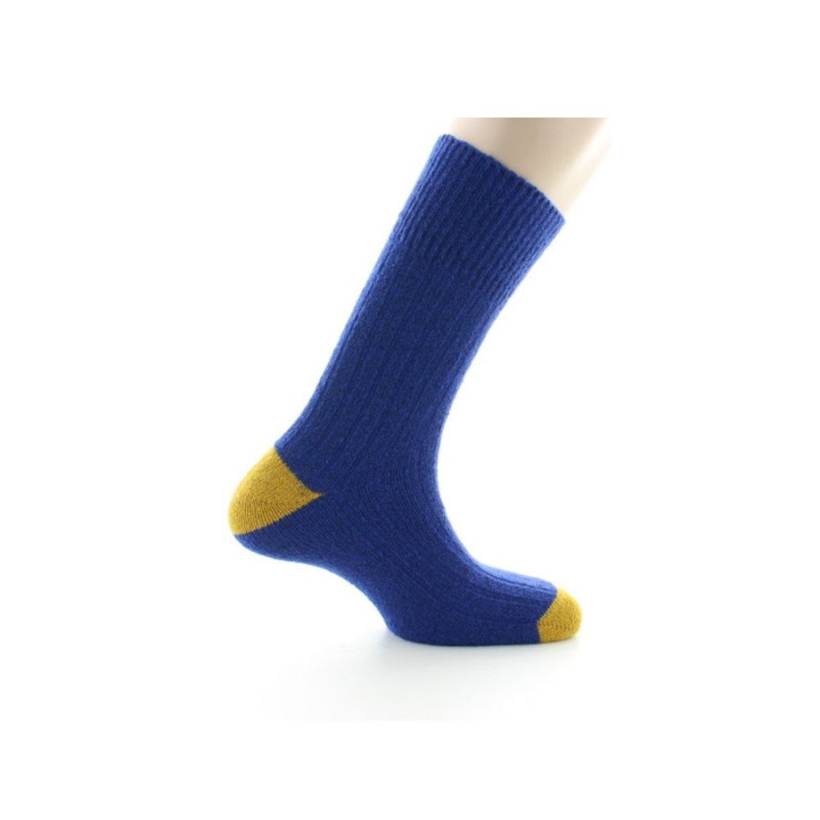 Homme BERTHE AUX GRANDS PIEDS Chaussettes | Chaussettes En Mohair Bleu Royal