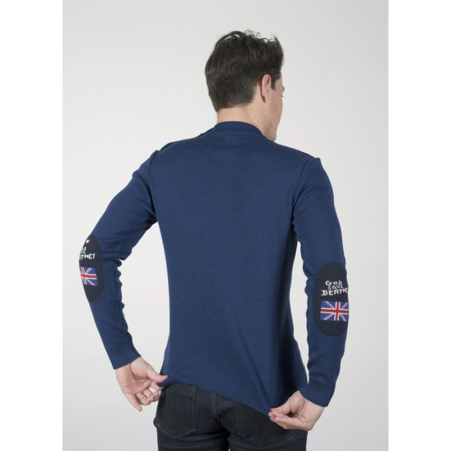 Homme BERTHE AUX GRANDS PIEDS Pulls | Pull Marin Homme God Save Berthe Bleu Royal