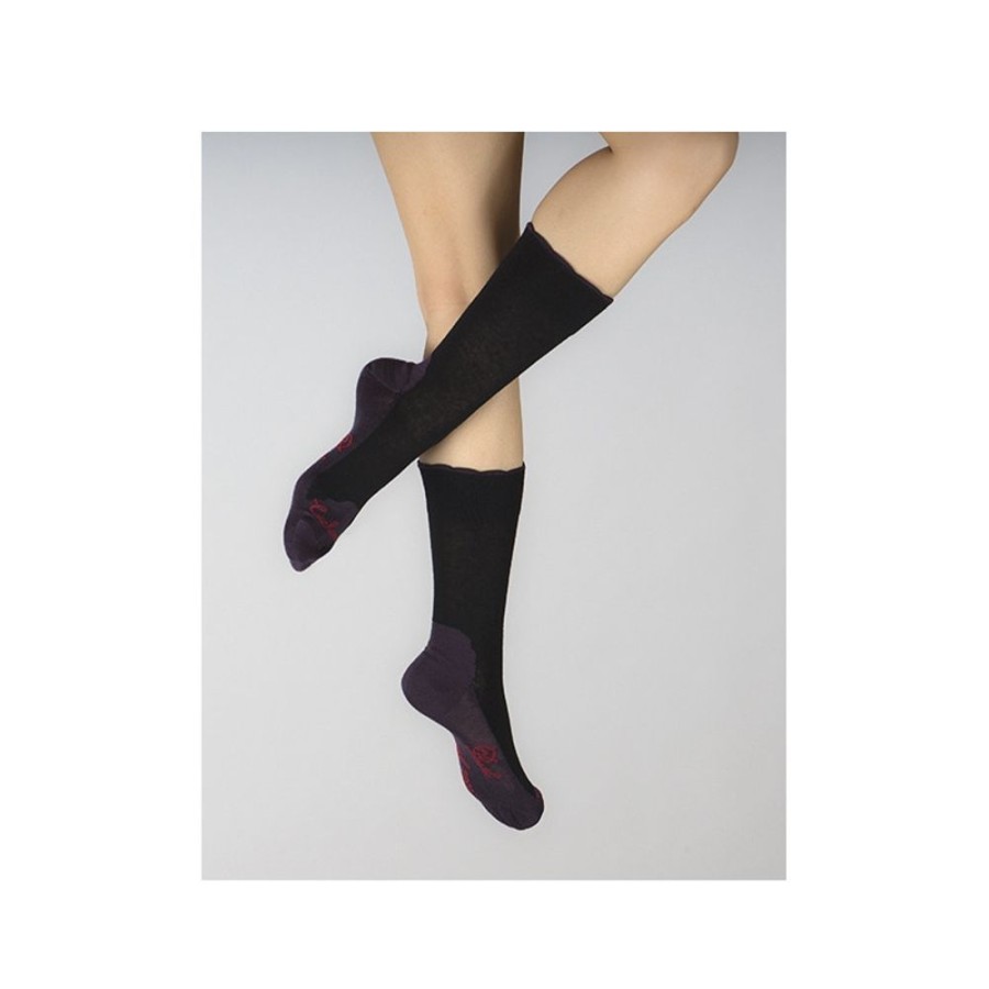 Femme BERTHE AUX GRANDS PIEDS Chaussettes | Chaussettes Cachemire Noir