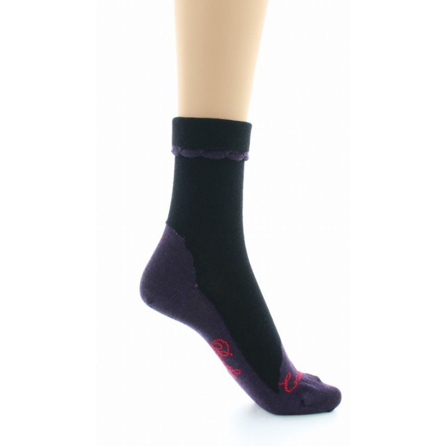 Femme BERTHE AUX GRANDS PIEDS Chaussettes | Chaussettes Cachemire Noir