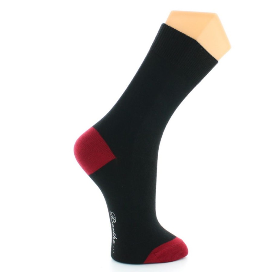 Homme BERTHE AUX GRANDS PIEDS Chaussettes | Chaussettes Napoleon Noir-Rouge