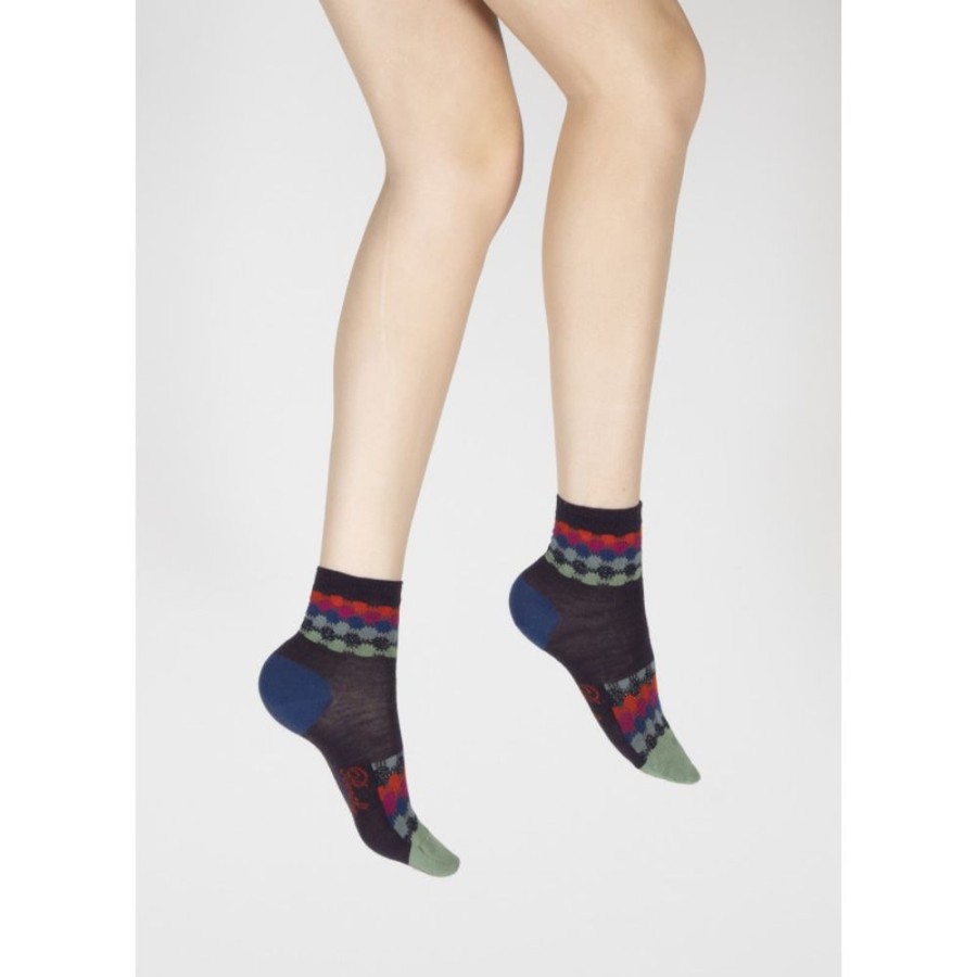 Femme BERTHE AUX GRANDS PIEDS Chaussettes | Chaussettes Courtes Ondulations Colorees