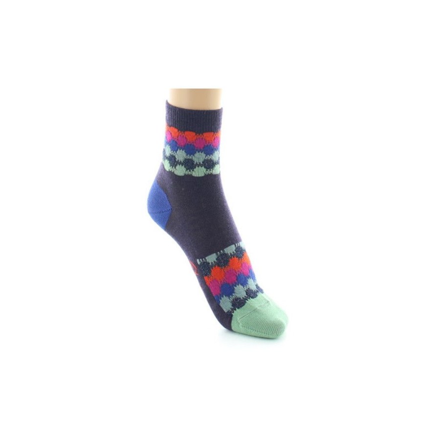 Femme BERTHE AUX GRANDS PIEDS Chaussettes | Chaussettes Courtes Ondulations Colorees