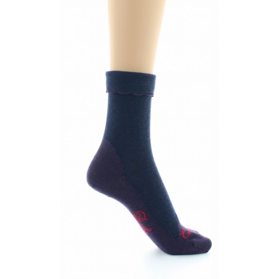 Femme BERTHE AUX GRANDS PIEDS Chaussettes | Chaussettes Cachemire Marine