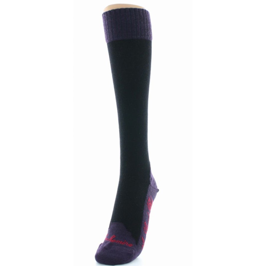 Femme BERTHE AUX GRANDS PIEDS Chaussettes Hautes | Chaussettes Hautes Cachemire Noire