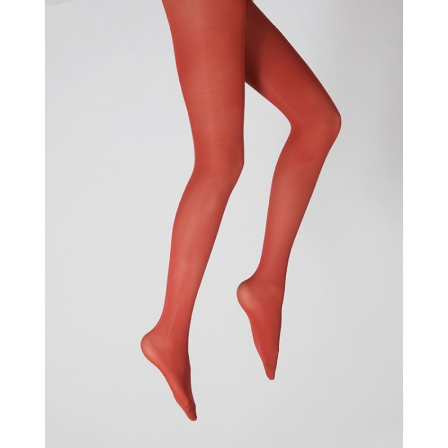 Femme BERTHE AUX GRANDS PIEDS Collants | Collants Semi-Opaques Rouge