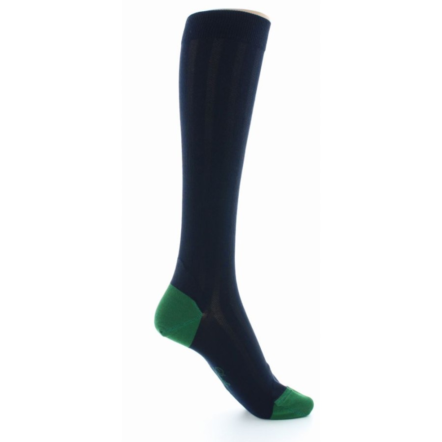 Femme BERTHE AUX GRANDS PIEDS Chaussettes Hautes | Chaussettes Hautes En Soie Marine