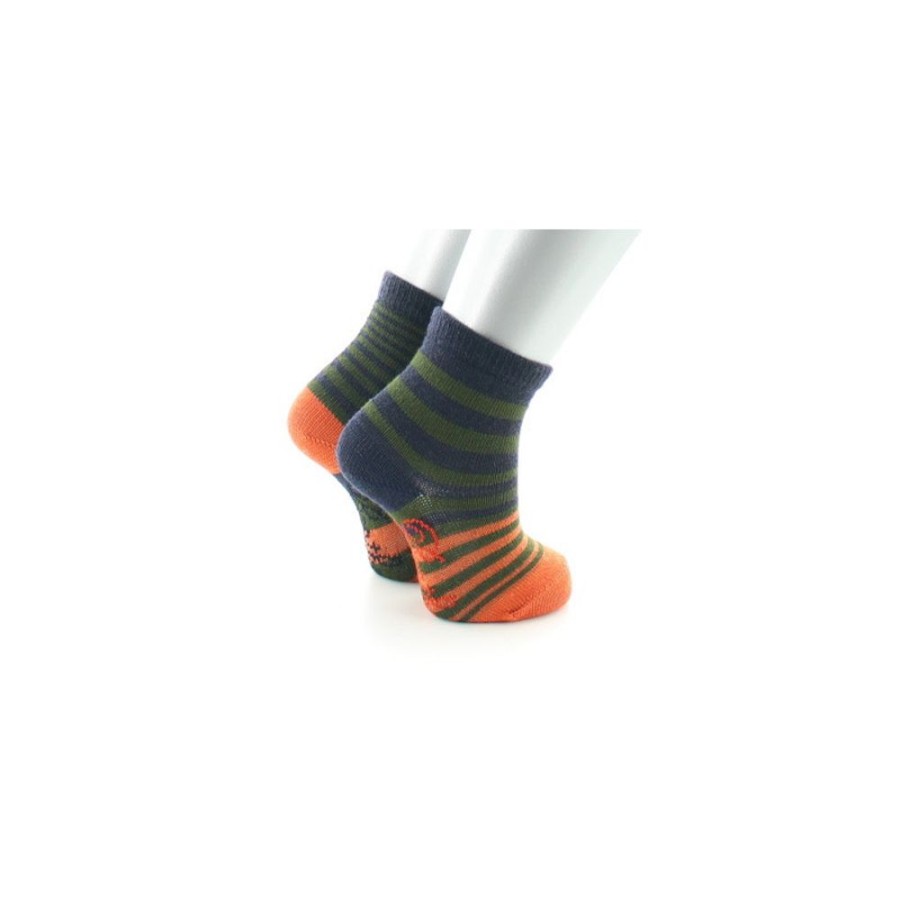 Homme BERTHE AUX GRANDS PIEDS Chaussettes | Chaussettes Bebe Rayures Asymetriques Kaki Et Marine