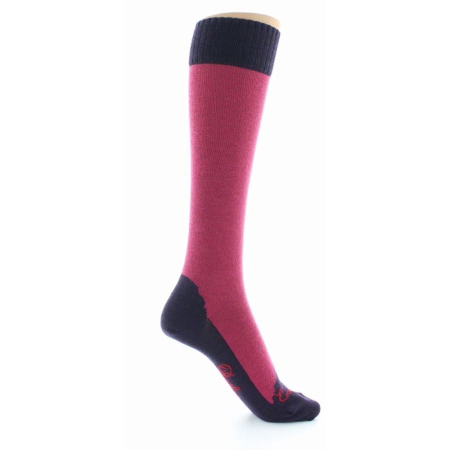 Femme BERTHE AUX GRANDS PIEDS Chaussettes Hautes | Chaussettes Hautes Cachemire Rose