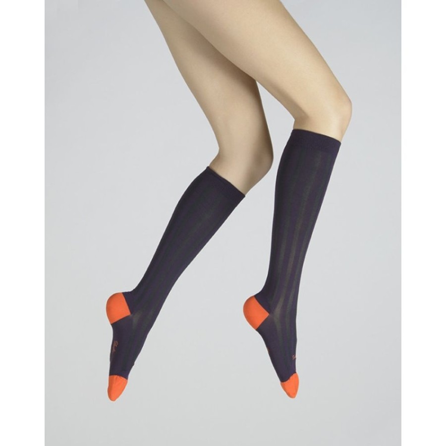 Femme BERTHE AUX GRANDS PIEDS Chaussettes Hautes | Chaussettes Hautes En Soie Raisin