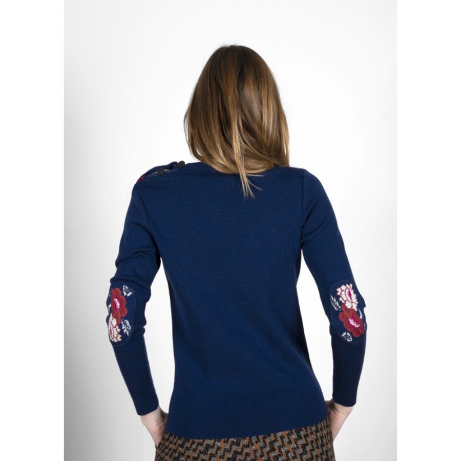 Femme BERTHE AUX GRANDS PIEDS Pulls | Pull Marin Femme Fleurs De Kyoto