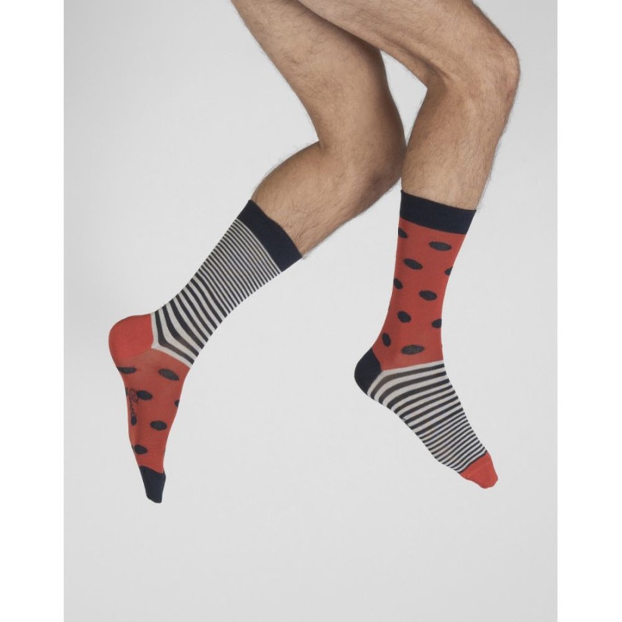 Homme BERTHE AUX GRANDS PIEDS Chaussettes | Chaussettes Homme Pois Et Rayures