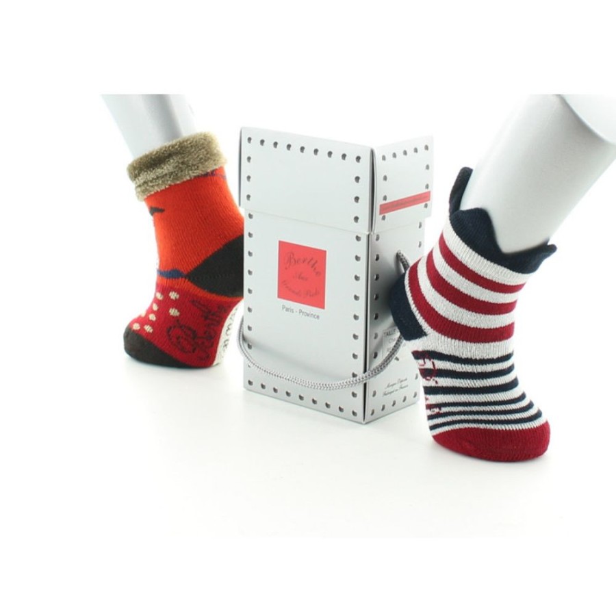 Homme BERTHE AUX GRANDS PIEDS Chaussettes | Chaussettes Pour Bebe Girafe Avec Velours Et Rayures Avec Couronne Marine