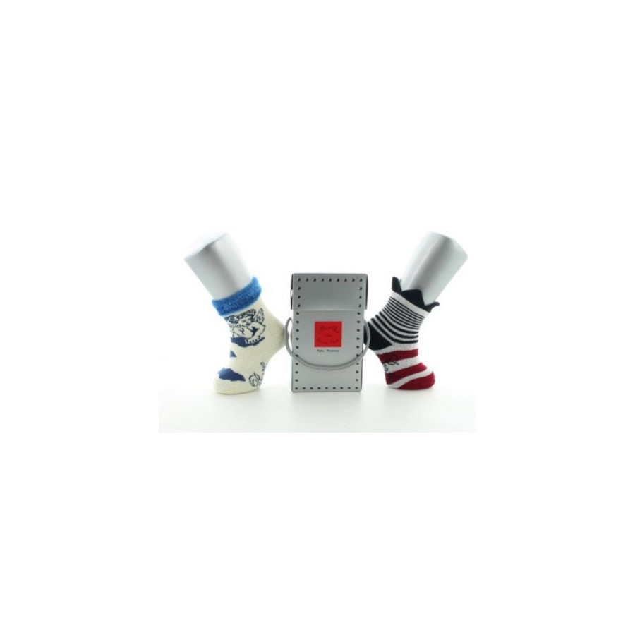 Homme BERTHE AUX GRANDS PIEDS Chaussettes | Boite Cadeau Chaussettes Naissance Ange Et Couronne