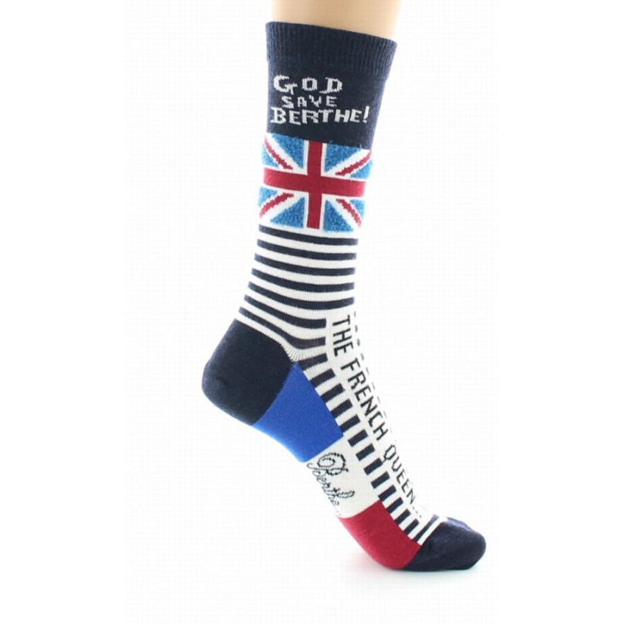 Homme BERTHE AUX GRANDS PIEDS Chaussettes | Chaussettes God Save Berthe Marine