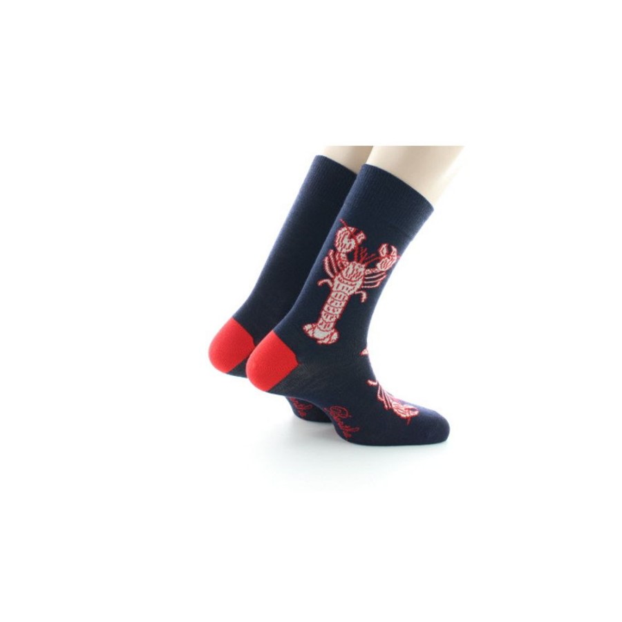 Homme BERTHE AUX GRANDS PIEDS Chaussettes | Chaussettes Homme Homard Bleu Marine