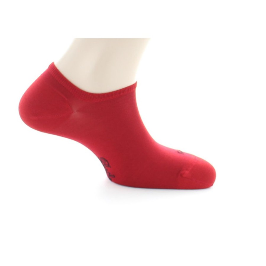 Homme BERTHE AUX GRANDS PIEDS Socquettes | Socquette Invisible En Soie Rouge