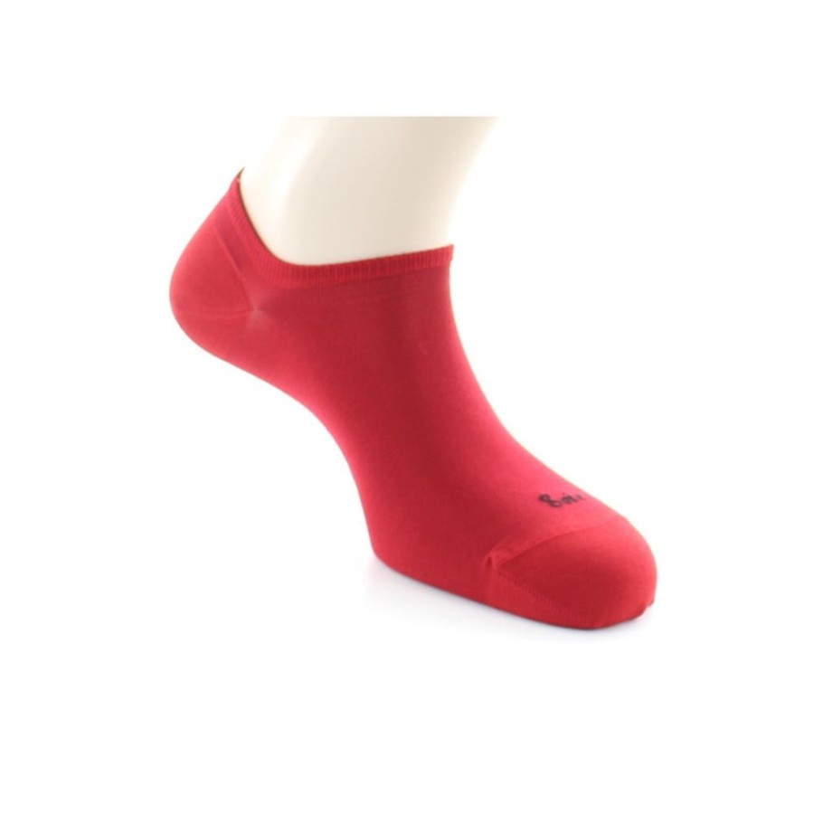 Homme BERTHE AUX GRANDS PIEDS Socquettes | Socquette Invisible En Soie Rouge