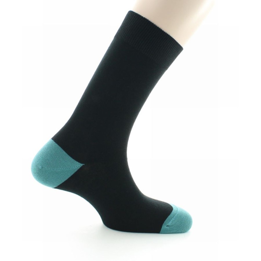 Homme BERTHE AUX GRANDS PIEDS Chaussettes | Chaussettes Alphonse Noir / Vert