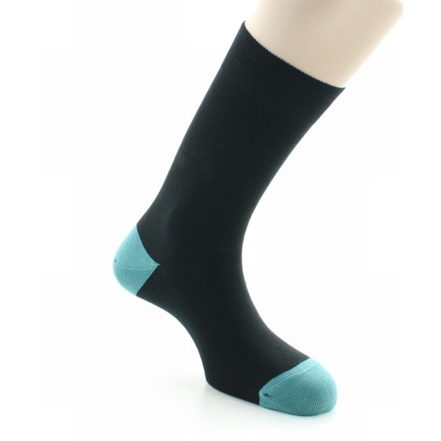 Homme BERTHE AUX GRANDS PIEDS Chaussettes | Chaussettes Alphonse Noir / Vert