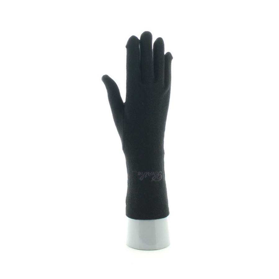 Femme BERTHE AUX GRANDS PIEDS Gants | Gants Cachemire Noir